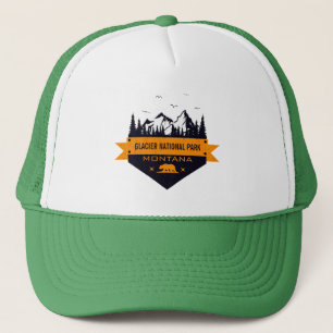 Glacier National Park Montana - Custom Name Trucker Hat
