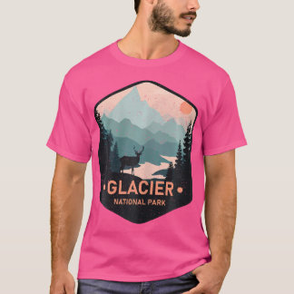 Glacier National Park Montana Deer Hiking Camping T-Shirt