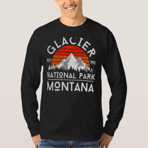 Glacier National Park Montana Hike Outdoors Vintag T-Shirt