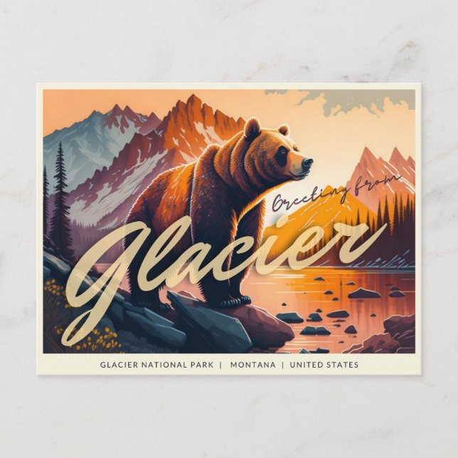 Glacier National Park, Montana Postcard (Front)