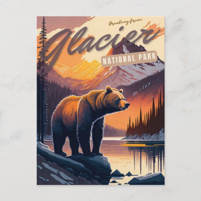 Glacier National Park, Montana Postcard (Front)