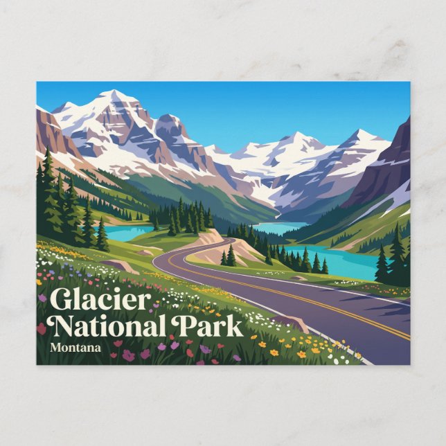 Glacier National Park Montana Postcard (Front)