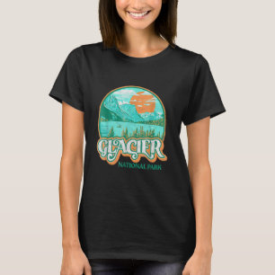 Glacier National Park Montana Retro 80's Chill Gra T-Shirt