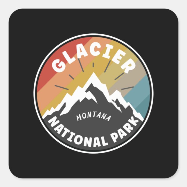 Glacier National Park Montana Square Sticker (Front)