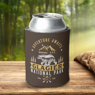 Glacier National Park Montana Woodland View Can Cooler