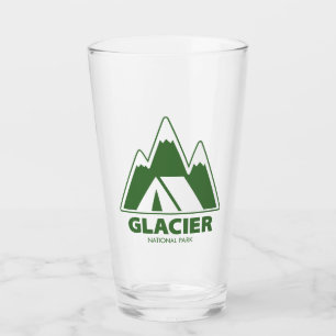 Glacier National Park Mountains Camping Glass