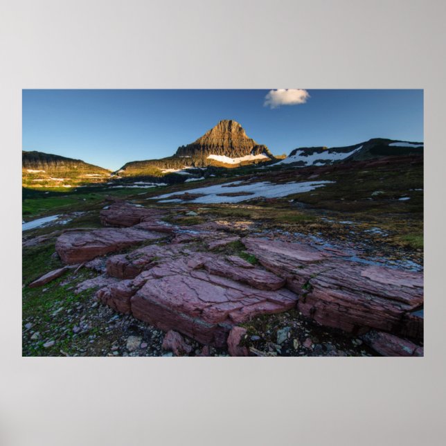 Glacier National Park Mountains Poster (Front)