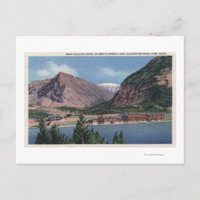 Glacier National Park, MT - Many Glacier Hotel 2 Postcard (Front)