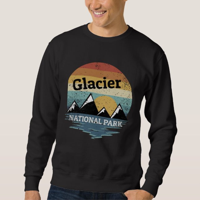 Glacier National Park National Park Vintage Sweatshirt (Front)