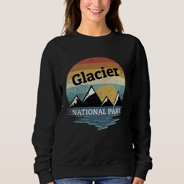 Glacier National Park National Park Vintage Sweatshirt (Front)
