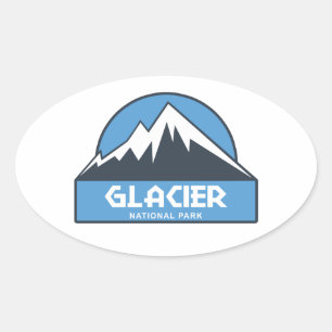 Glacier National Park Oval Sticker