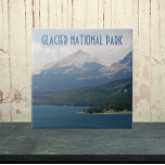 Glacier National Park Photo Tile<br><div class="desc">Ceramic tile featuring a scenic photo image of St Mary Lake and the mountains of Montana in Glacier National Park. Select your tile size. Makes a great travel souvenir trivet!</div>