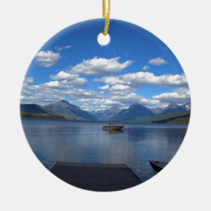 Glacier National Park photography. Ceramic Tree Decoration