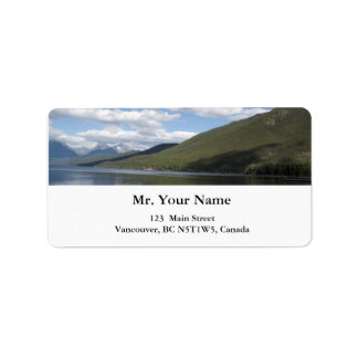 Glacier National Park photography. Label