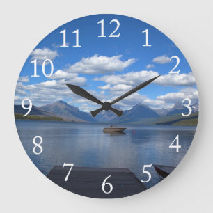 Glacier National Park photography. Large Clock