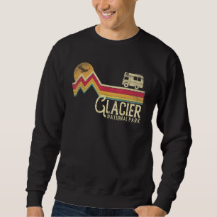 Glacier National Park Retro Style Mountain Vintage Sweatshirt