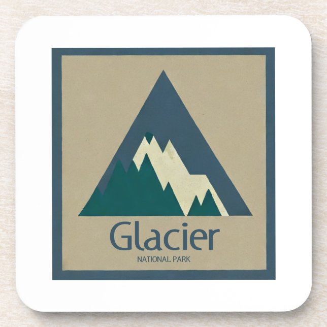 Glacier National Park Rustic Coaster (Front)