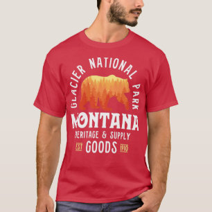 Glacier National Park Shirt Women Men Bear Forest