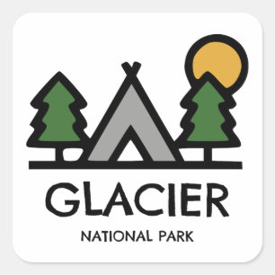 Glacier National Park Square Sticker
