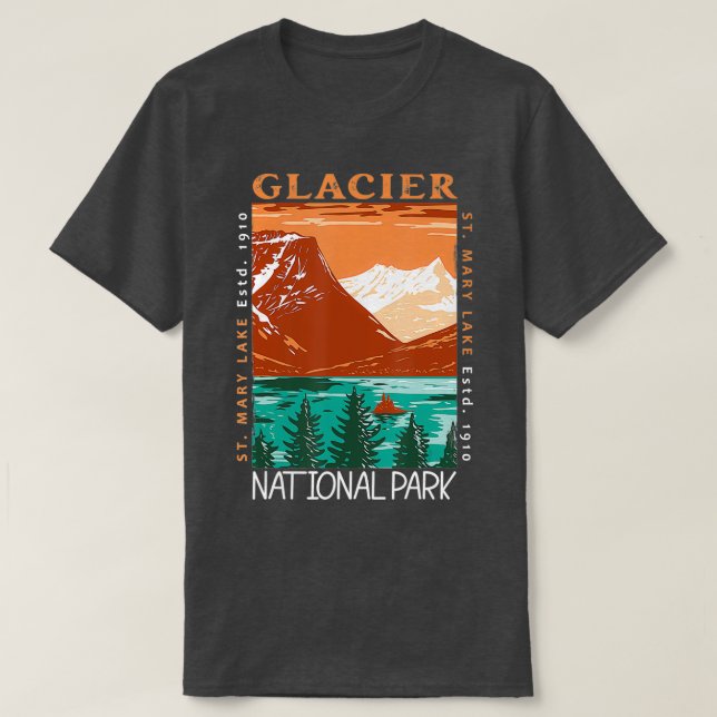 Glacier National Park St T-Shirt (Design Front)