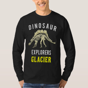 Glacier National Park Stegosaurus Dinosaur Explore T-Shirt