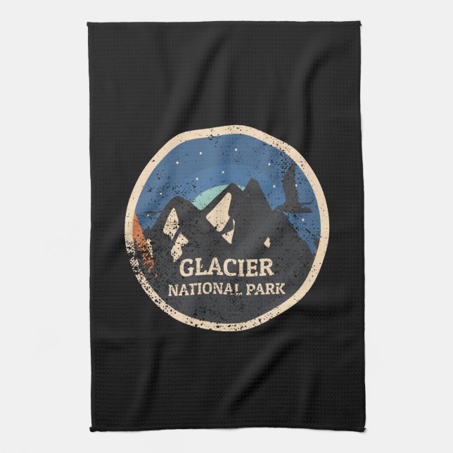 Glacier National Park Tea Towel (Vertical)