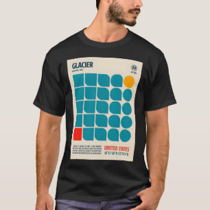 Glacier National Park Travel Art T-Shirt