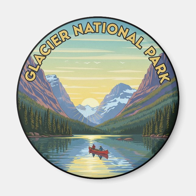 Glacier National Park Travel Magnet (Front)