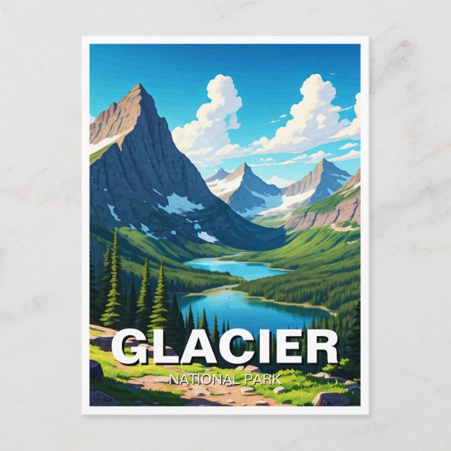 Glacier National Park Travel Postcard (Front)