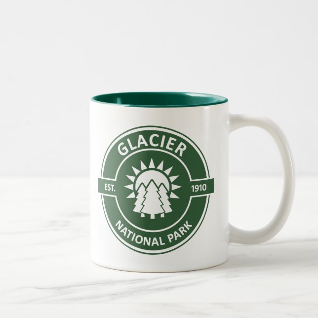 Glacier National Park Two-Tone Coffee Mug (Right)