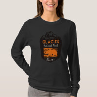 Glacier National Park US Flag Grizzly Bear Mountai