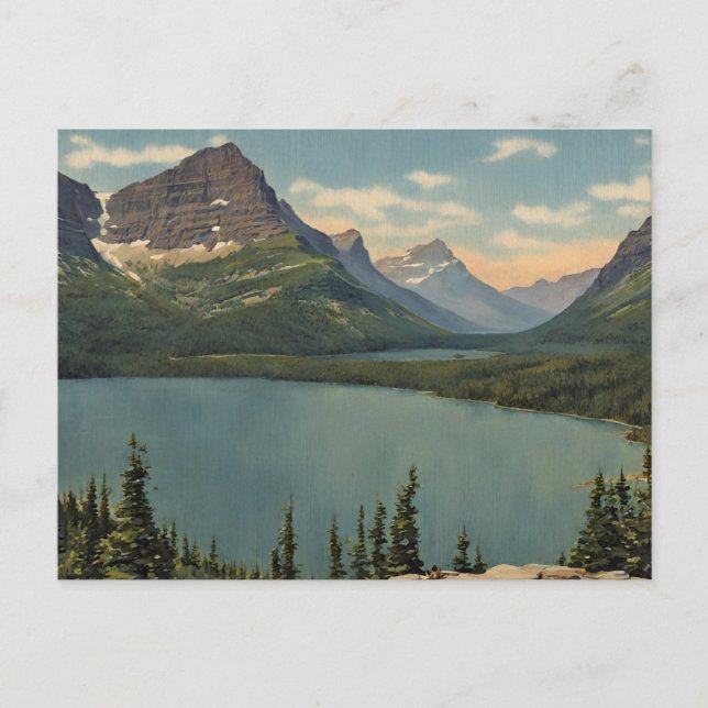 Glacier national park USA Postcard (1) (Front)