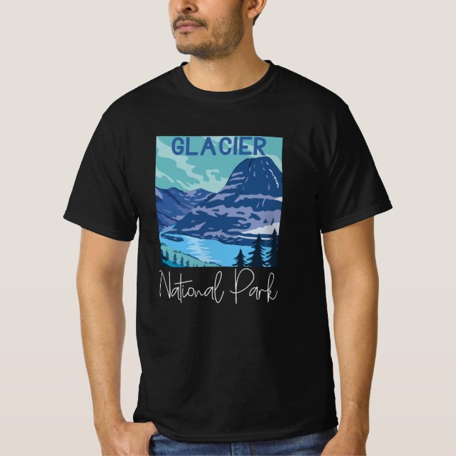 Glacier National Park USA T-Shirt (Front)