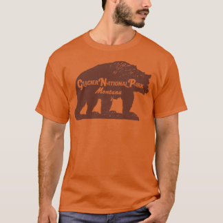 Glacier National Park Vintage Travel Souvenir T-Shirt