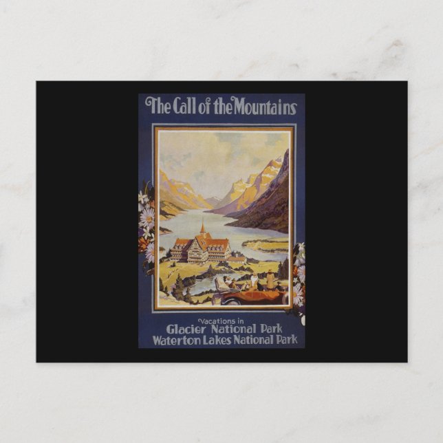Glacier National Park Waterton Lakes Postcard (Front)