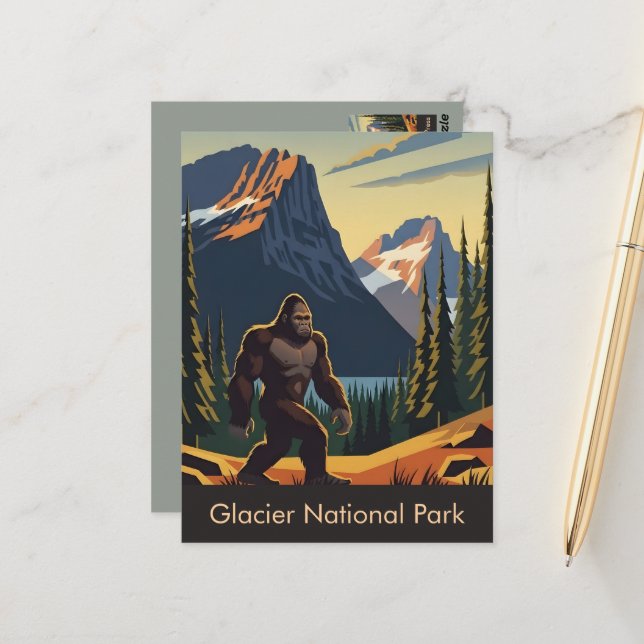 Glacier National Park WPA Postcard (Front/Back In Situ)