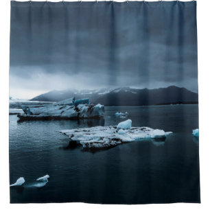 GLACIER NEAR BODY OF WATER SHOWER CURTAIN