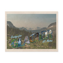 Glacier NP Vintage Style Postcard
