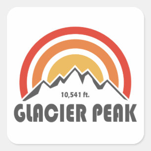 Glacier Peak, Washington Square Sticker