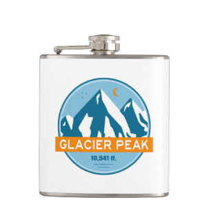 Glacier Peak Washington Stars Moon Hip Flask