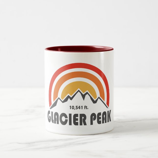 Glacier Peak, Washington Two-Tone Coffee Mug (Center)