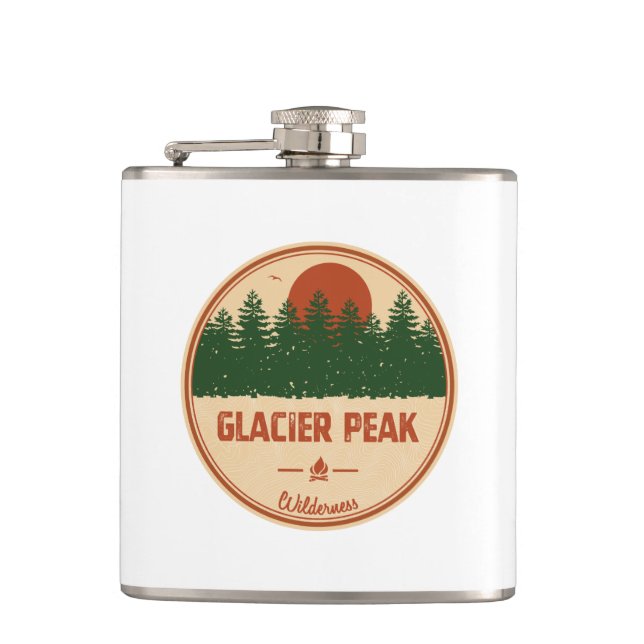 Glacier Peak Wilderness Hip Flask (Front)