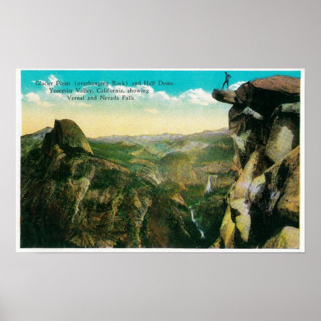 Glacier Point, Half Dome, and Yosemite Valley Poster (Front)
