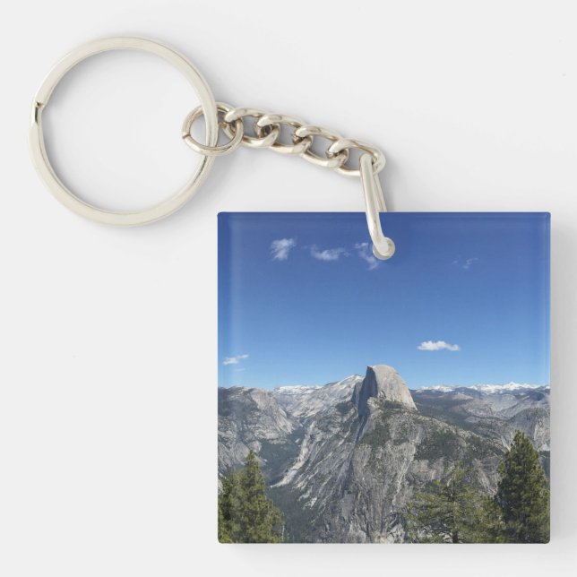 Glacier Point Half Dome Yosemite Colour Photo Key Ring (Front)