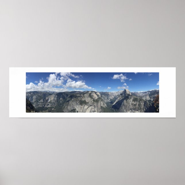 Glacier Point Horizon Panoramic Colour Photography Poster (Front)