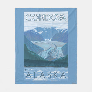Glacier Scene - Cordova, Alaska Fleece Blanket