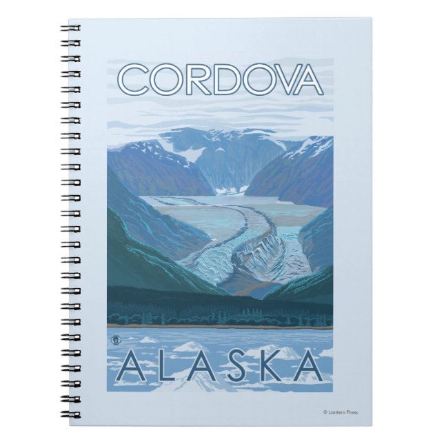 Glacier Scene - Cordova, Alaska Spiral Notebook (Front)