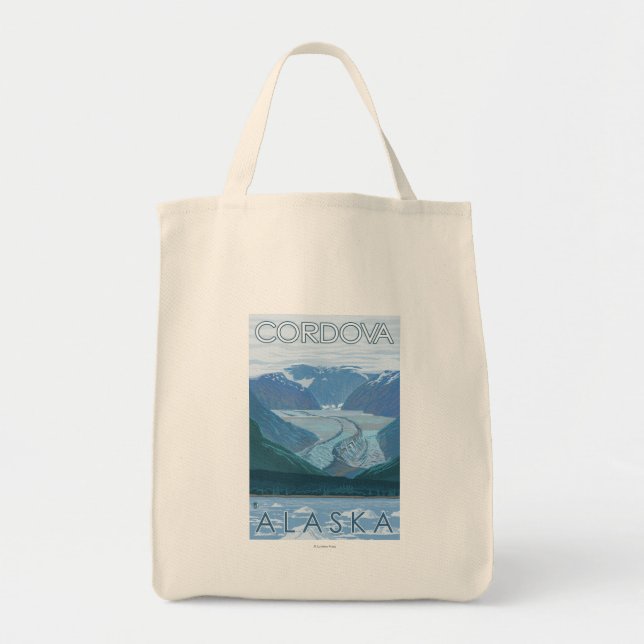 Glacier Scene - Cordova, Alaska Tote Bag (Front)