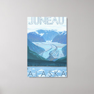 Glacier Scene - Juneau, Alaska Canvas Print