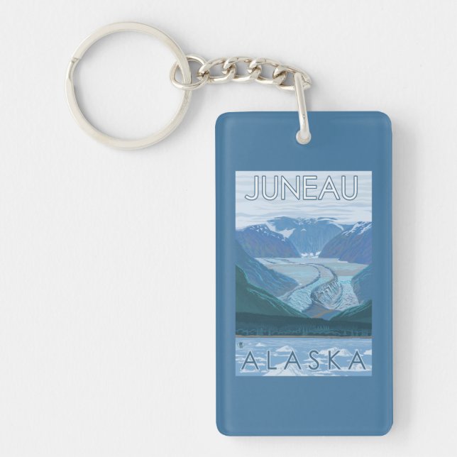 Glacier Scene - Juneau, Alaska Key Ring (Front)